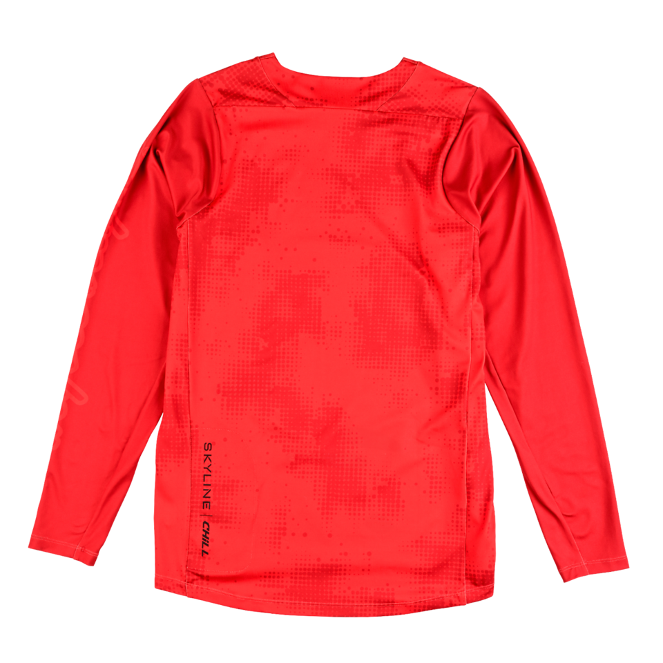 Troy Lee Designs Skyline Chill Long Sleeve MTB Jersey - Scattered - Fire Orange