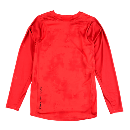 Troy Lee Designs Skyline Chill Long Sleeve MTB Jersey - Scattered - Fire Orange
