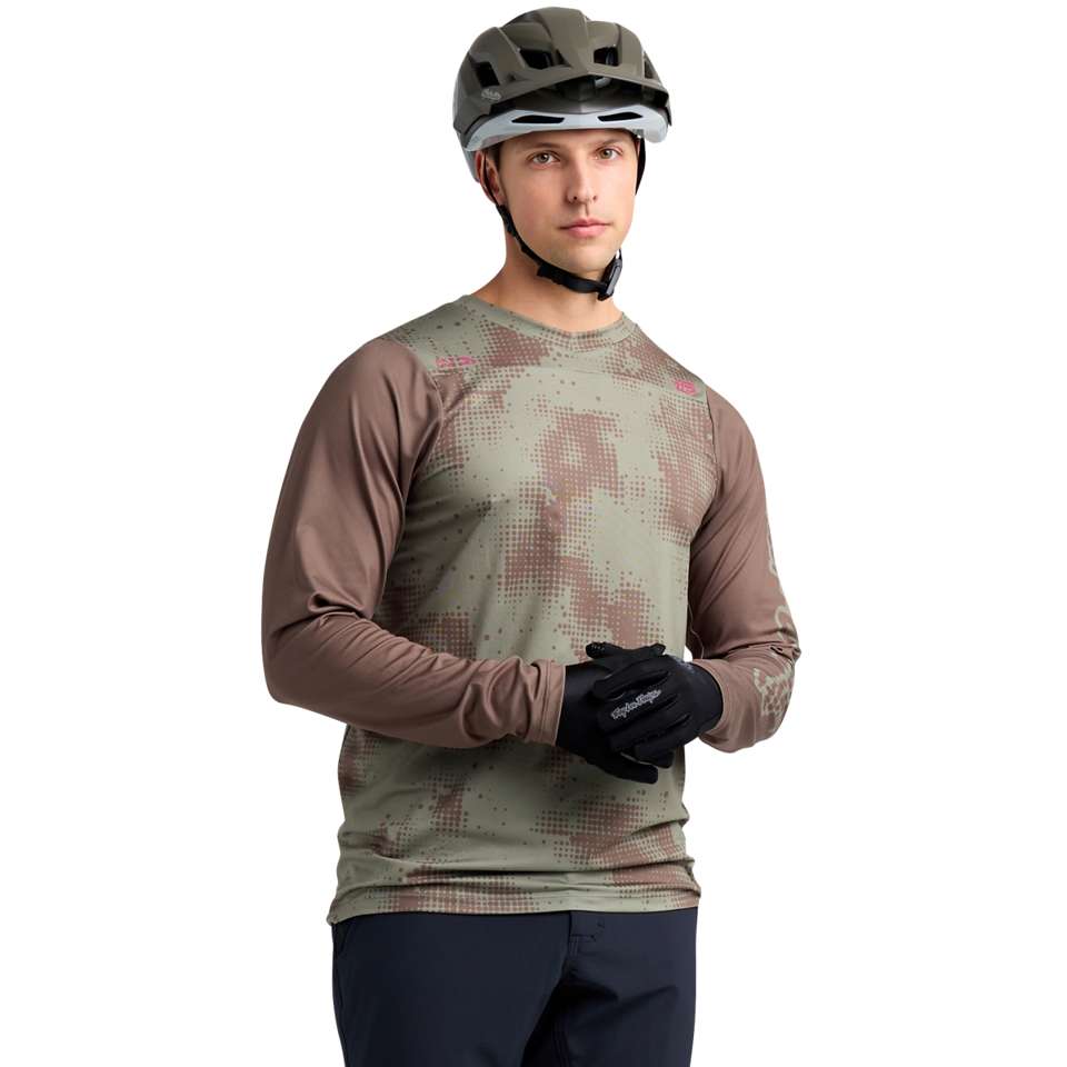 Troy Lee Designs Skyline Chill Long Sleeve MTB Jersey - Scattered - Olive