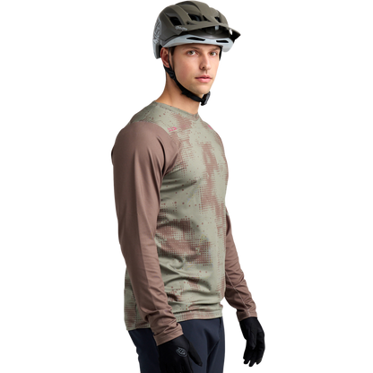 Troy Lee Designs Skyline Chill Long Sleeve MTB Jersey - Scattered - Olive