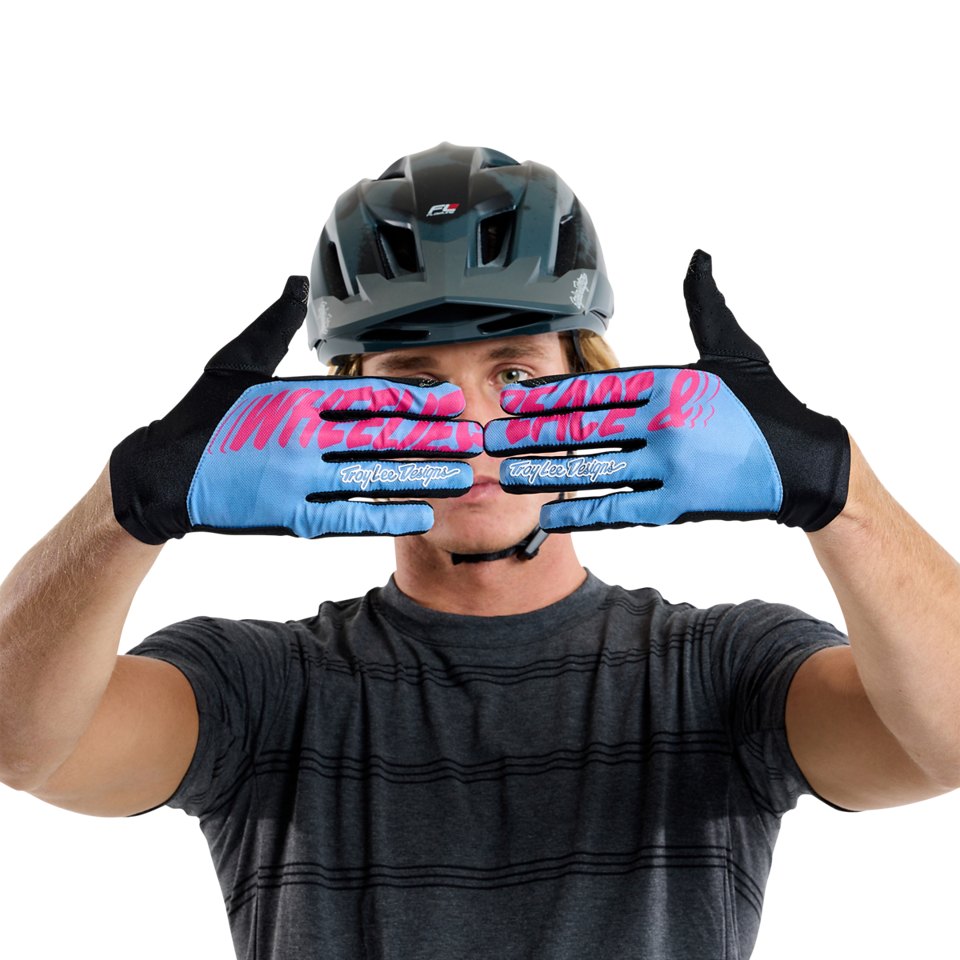 Troy Lee Designs Flowline MTB Glove - Peace-Up - Cobalt