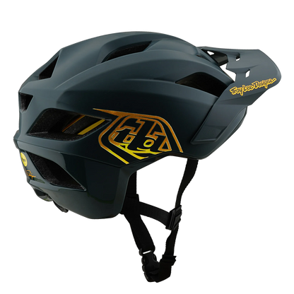 Troy Lee Designs Flowline MTB Helmet - Youth - Point - Gray-Gold
