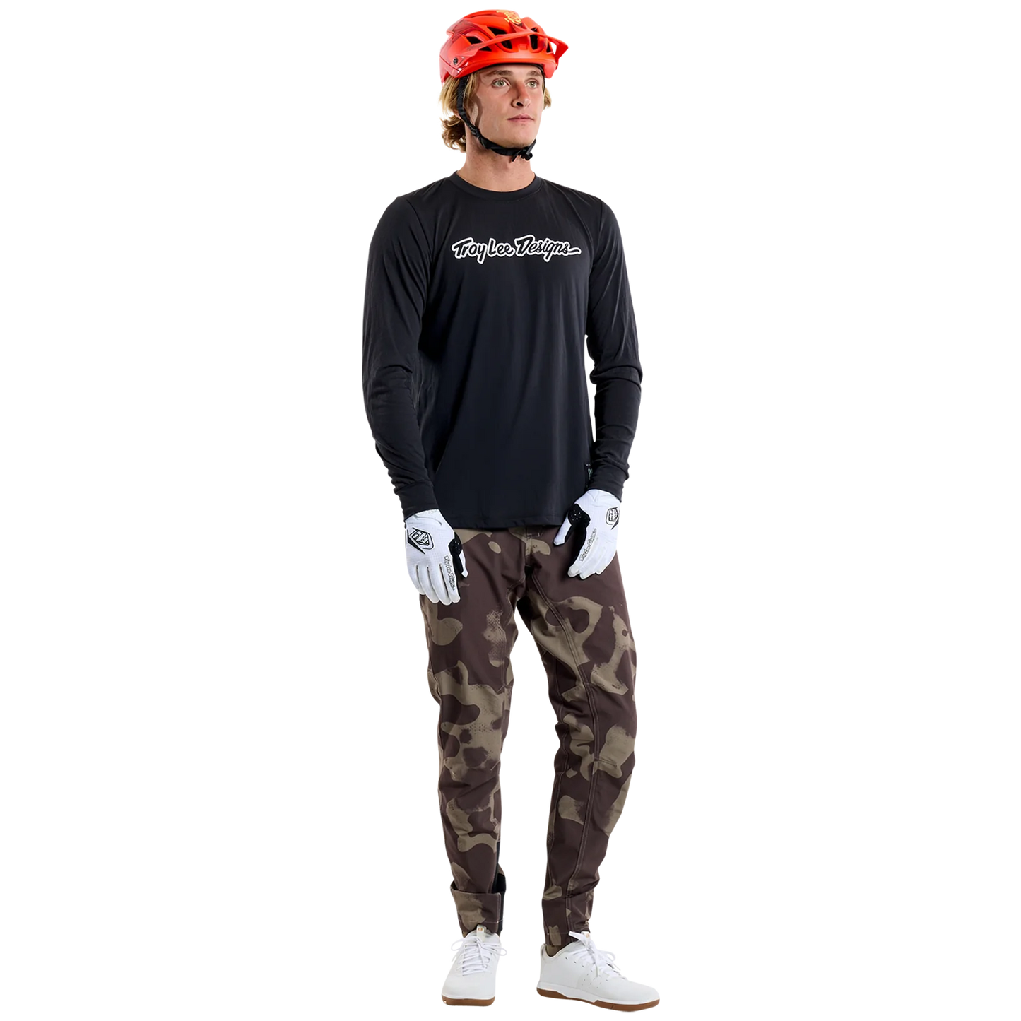Troy Lee Designs Skyline Long Sleeve Ride Tee - Signature - Black