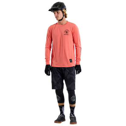 Troy Lee Designs Skyline Long Sleeve Ride Tee - P&W - Melon
