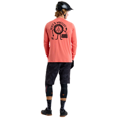 Troy Lee Designs Skyline Long Sleeve Ride Tee - P&W - Melon