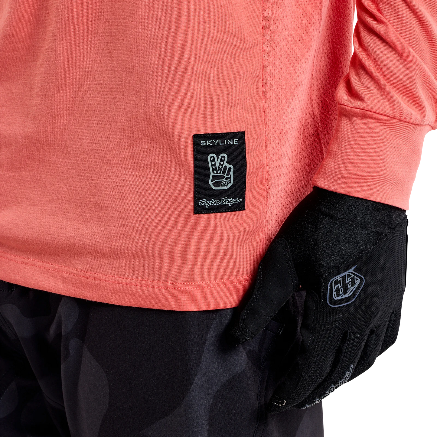 Troy Lee Designs Skyline Long Sleeve Ride Tee - P&W - Melon