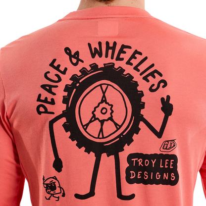 Troy Lee Designs Skyline Long Sleeve Ride Tee - P&W - Melon