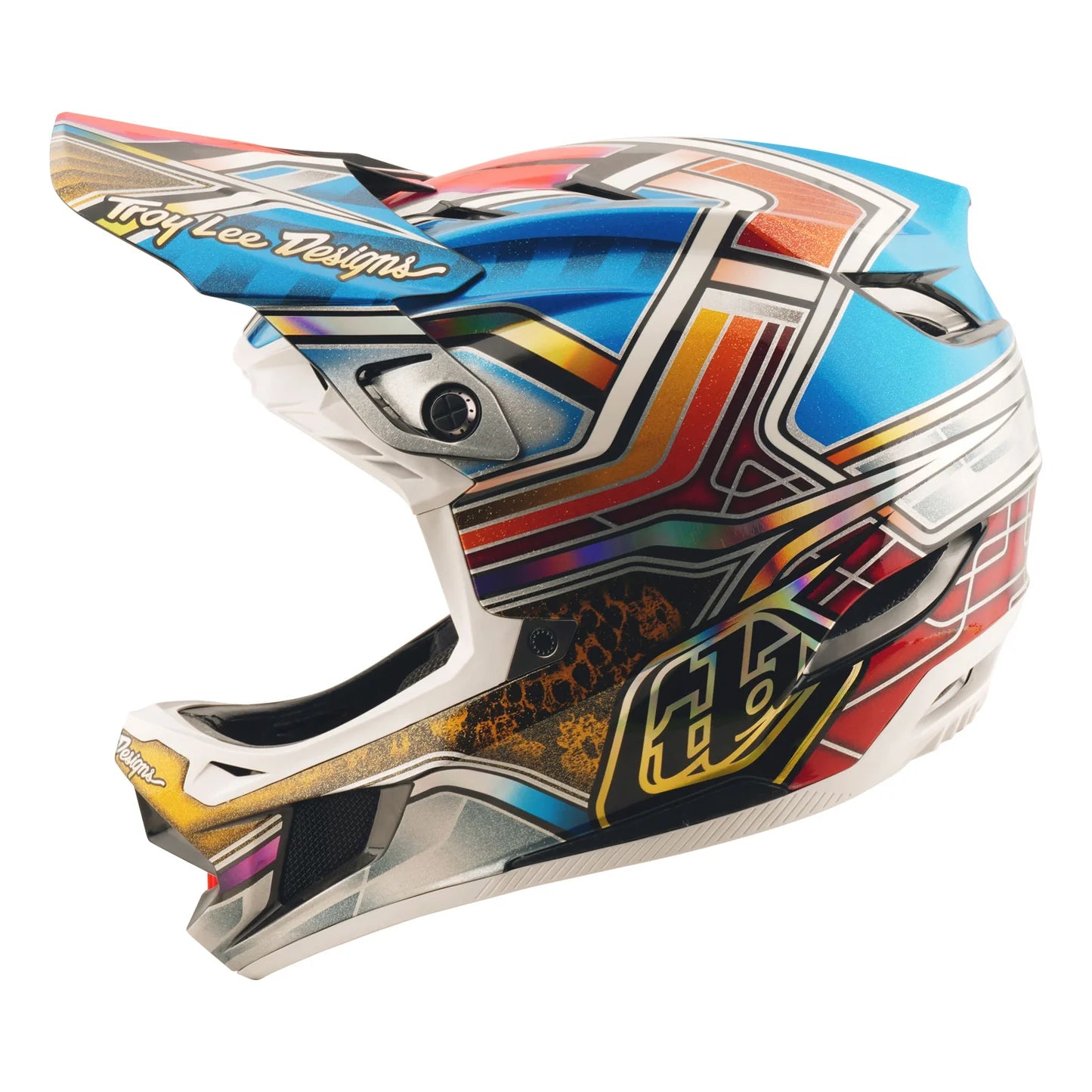 Troy Lee Designs D4 Carbon Full Face Helmet - Lowrider - Blue