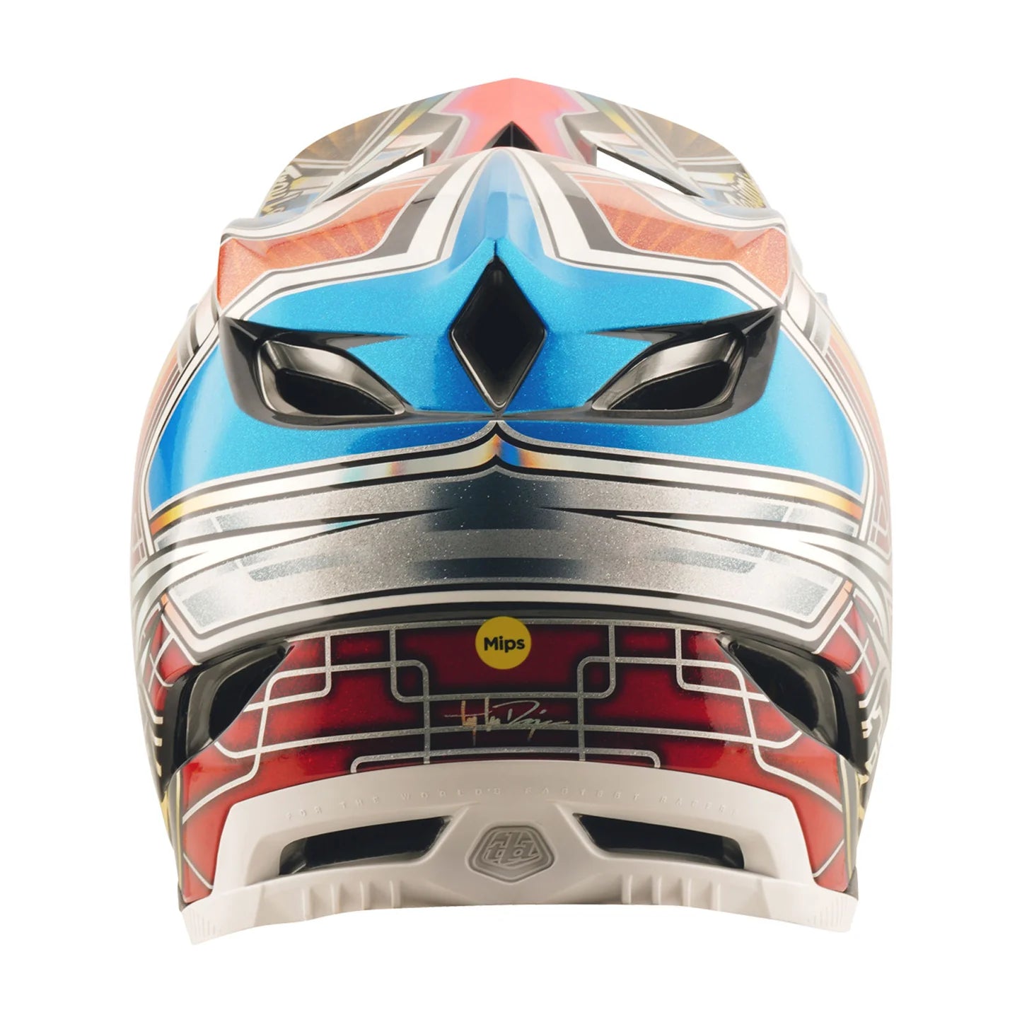 Troy Lee Designs D4 Carbon Full Face Helmet - Lowrider - Blue