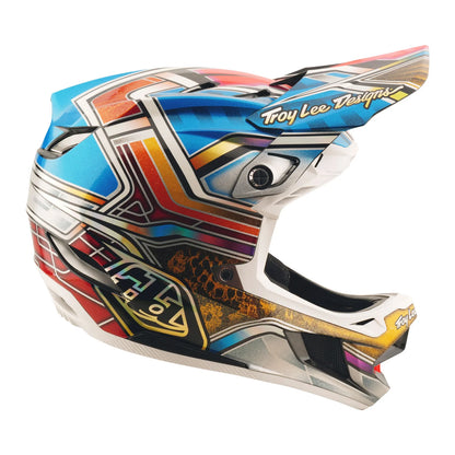 Troy Lee Designs D4 Carbon Full Face Helmet - Lowrider - Blue