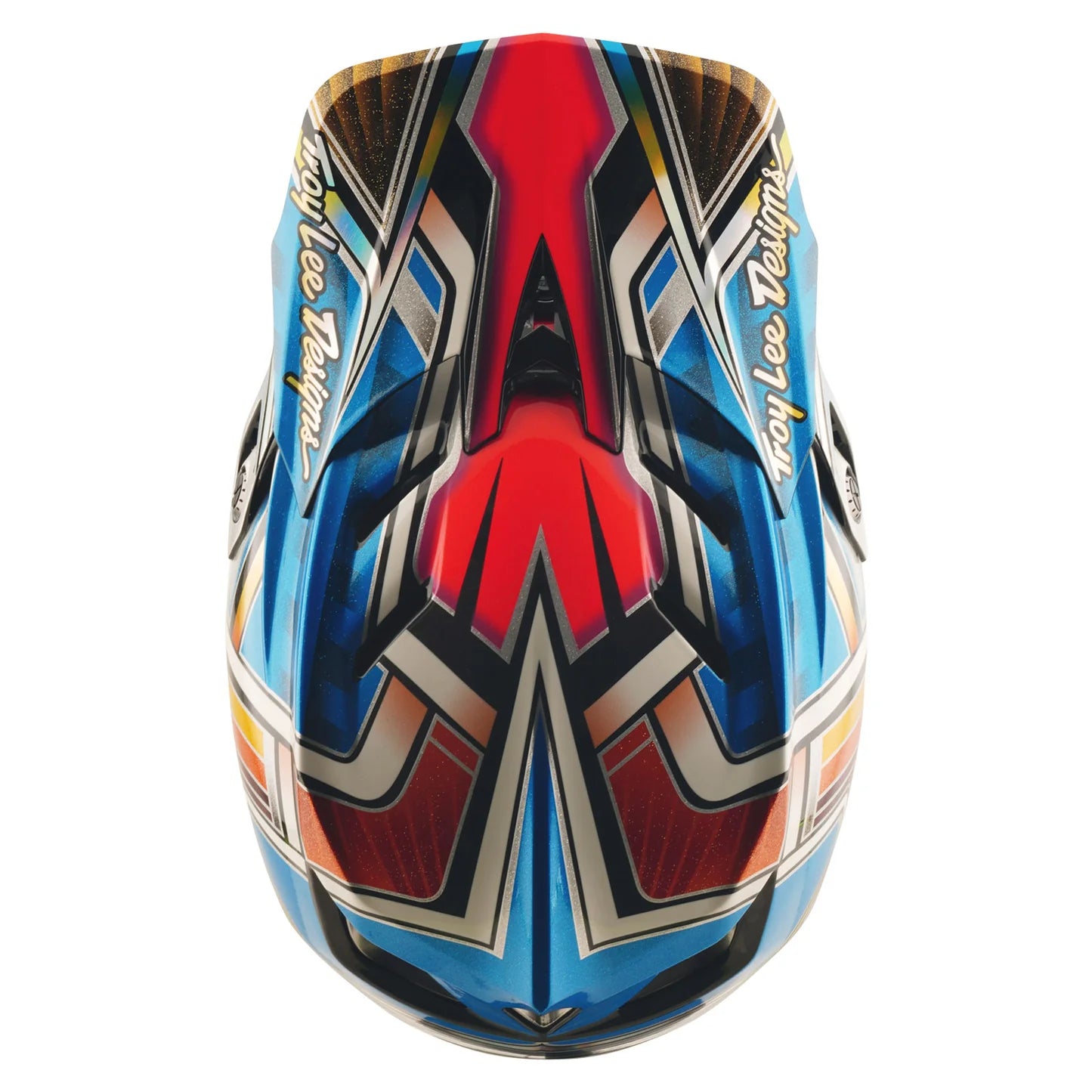 Troy Lee Designs D4 Carbon Full Face Helmet - Lowrider - Blue