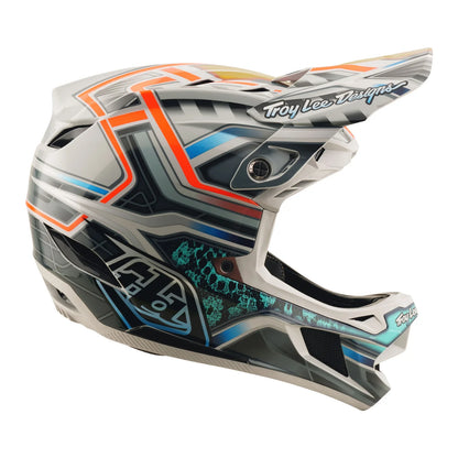 Troy Lee Designs D4 Carbon Full Face Helmet - Lowrider - Gray