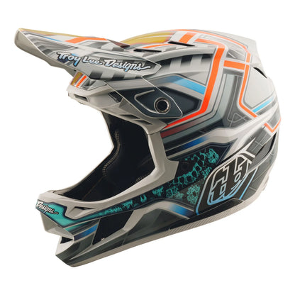 Troy Lee Designs D4 Carbon Full Face Helmet - Lowrider - Gray