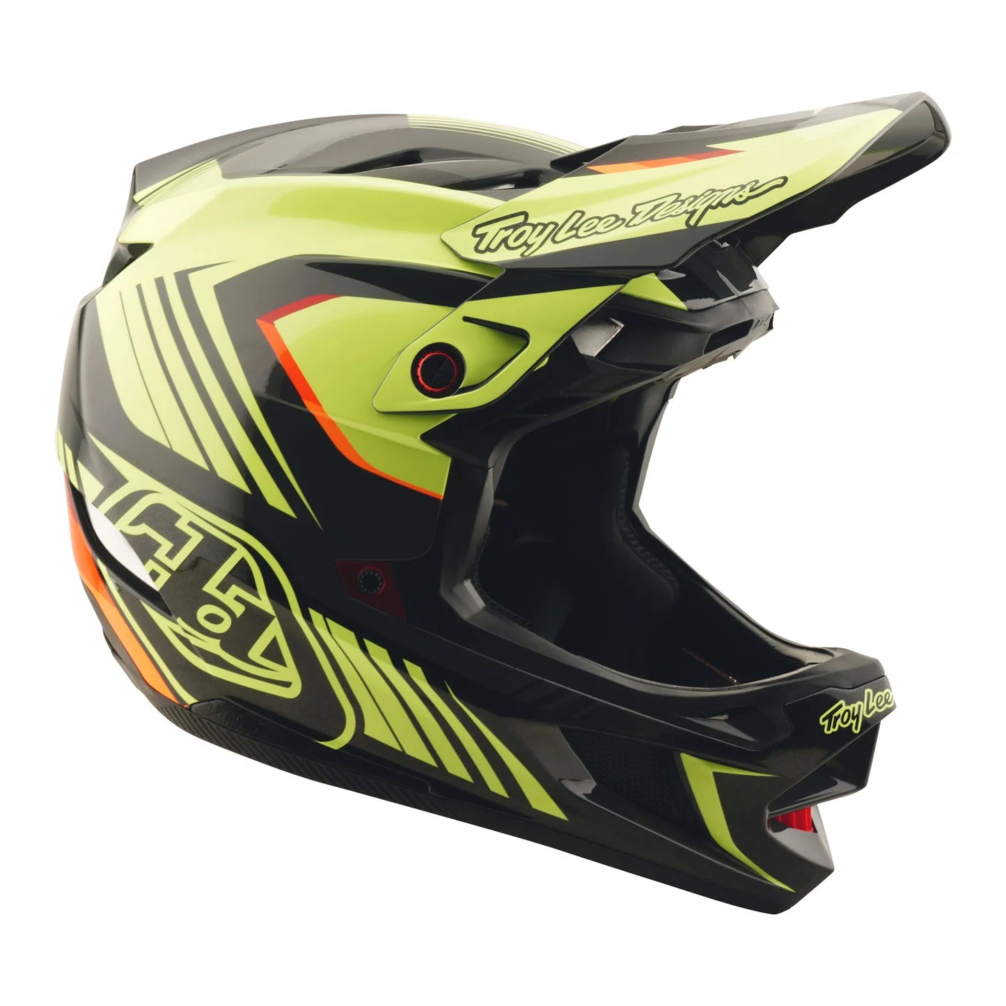 Troy Lee Designs D4 Polyacrylite Full Face Helmet - Qualifer - Black-Yellow