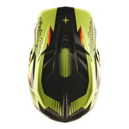 Troy Lee Designs D4 Polyacrylite Full Face Helmet - Qualifer - Black-Yellow