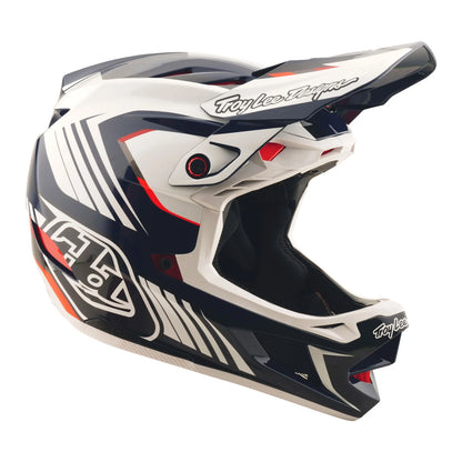 Troy Lee Designs D4 Polyacrylite Full Face Helmet - Qualifer - Blue-White