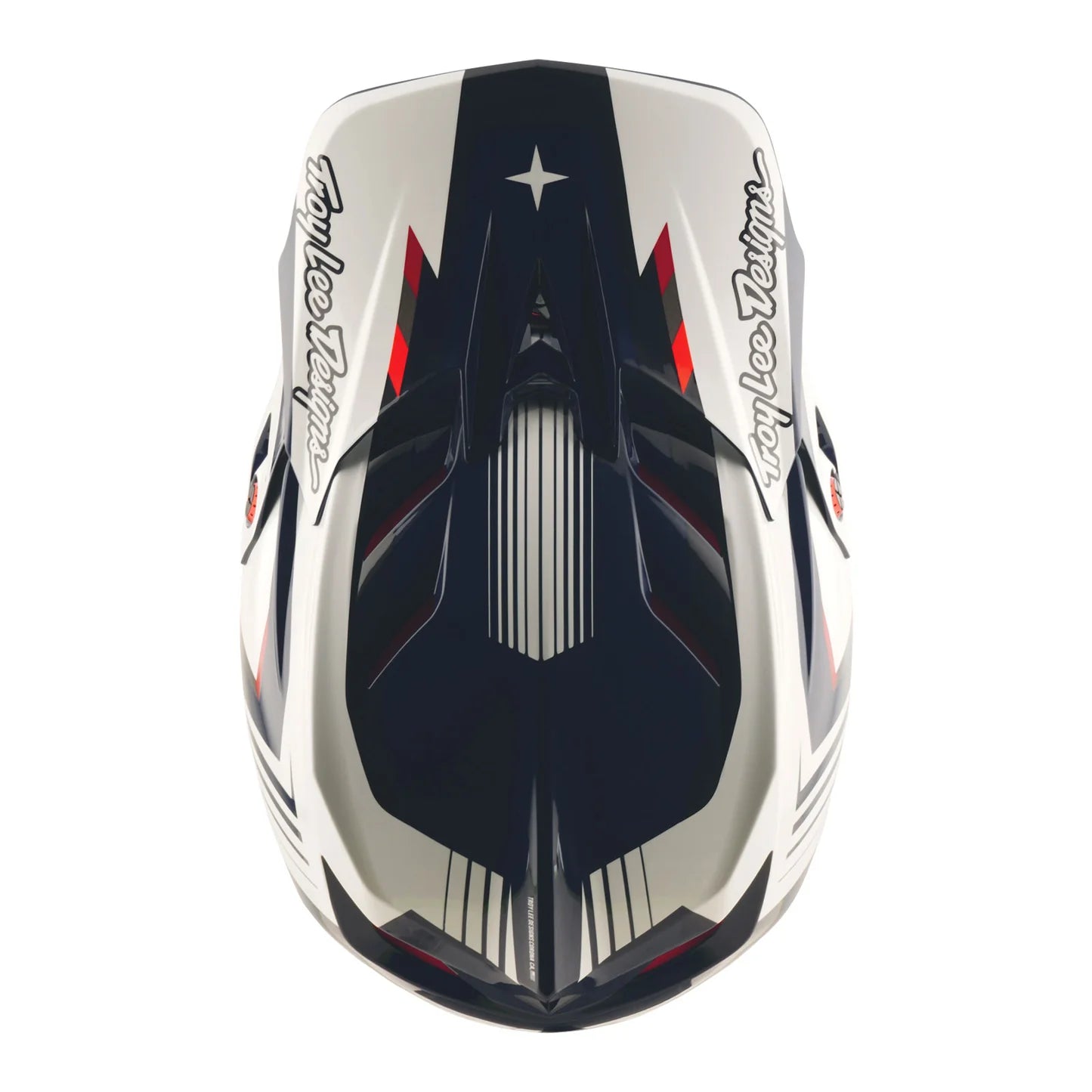 Troy Lee Designs D4 Polyacrylite Full Face Helmet - Qualifer - Blue-White