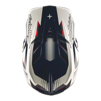 Troy Lee Designs D4 Polyacrylite Full Face Helmet - Qualifer - Blue-White