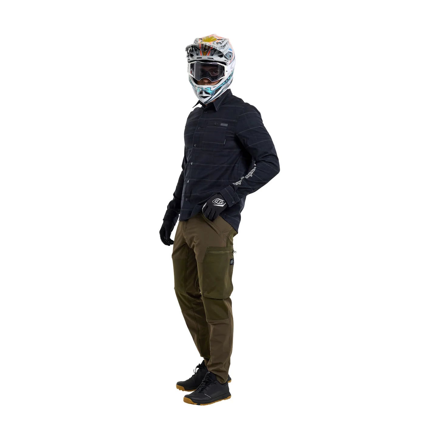 Troy Lee Designs Grind Flannel Plaid Shirt - Carbon