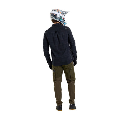 Troy Lee Designs Grind Flannel Plaid Shirt - Carbon