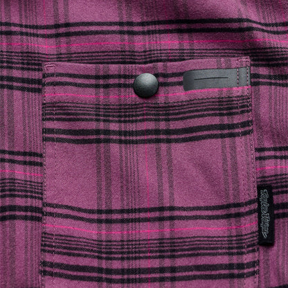 Troy Lee Designs Grind Flannel Plaid Shirt - Deep Purple
