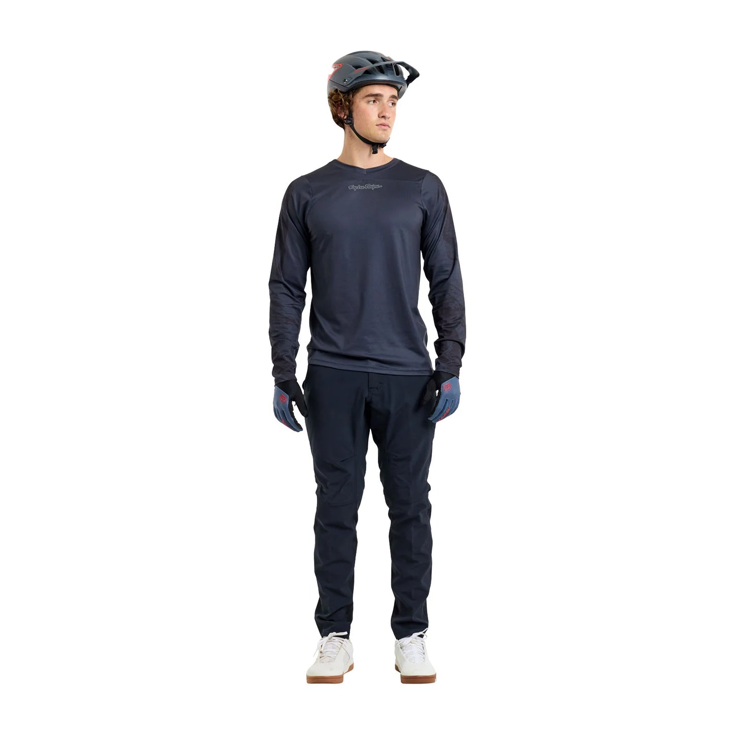 Troy Lee Designs Skyline Chill Long Sleeve MTB Jersey - Rockslide - Obsidian
