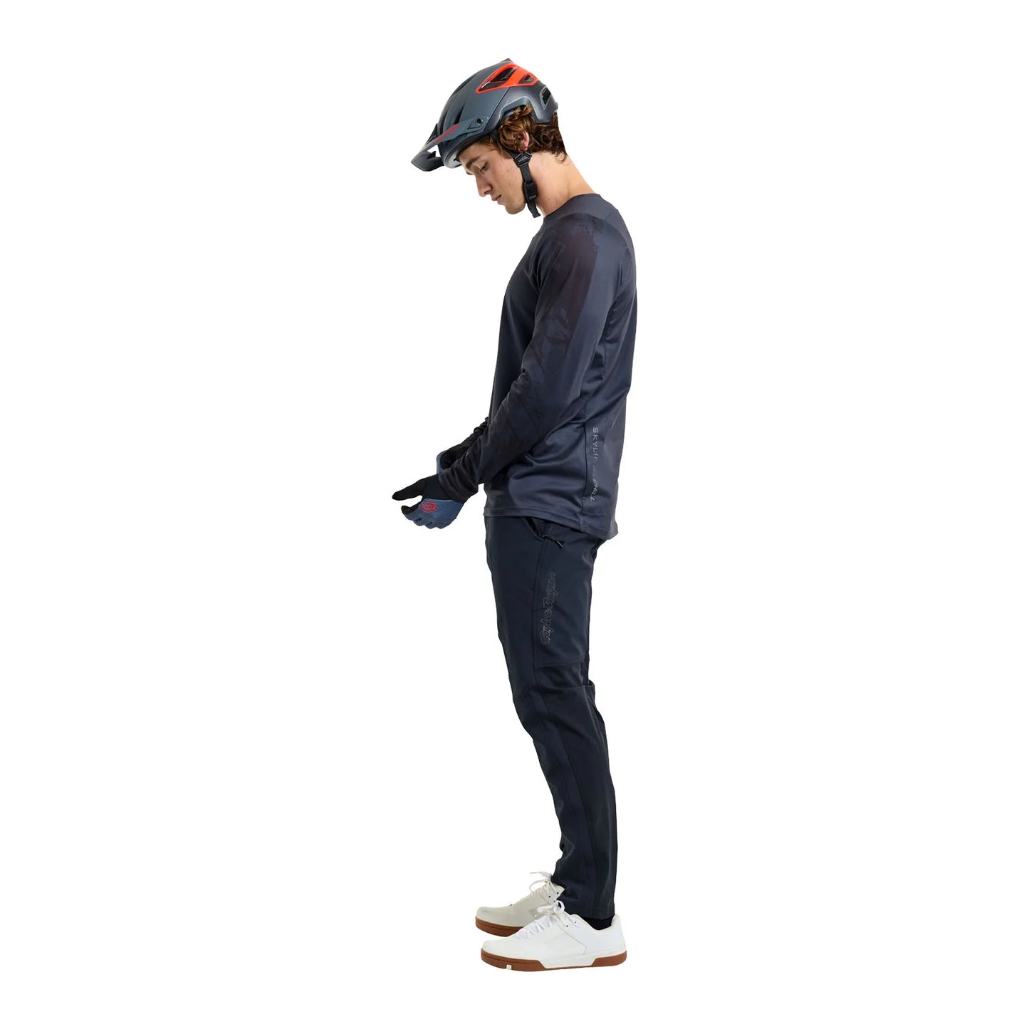 Troy Lee Designs Skyline Chill Long Sleeve MTB Jersey - Rockslide - Obsidian