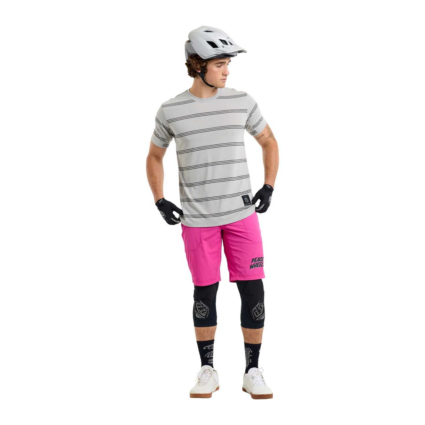 Troy Lee Designs Skyline Short Sleeve Ride Tee - Washed Out - Limestone