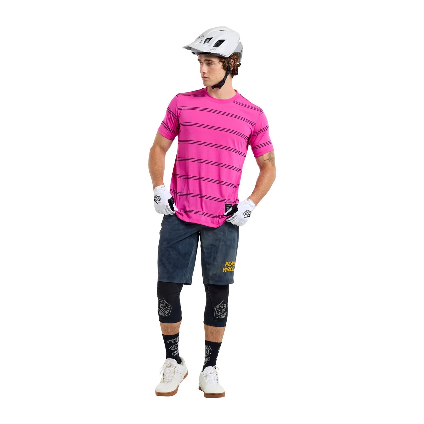 Troy Lee Designs Skyline Short Sleeve Ride Tee - Washed Out - Party Pink