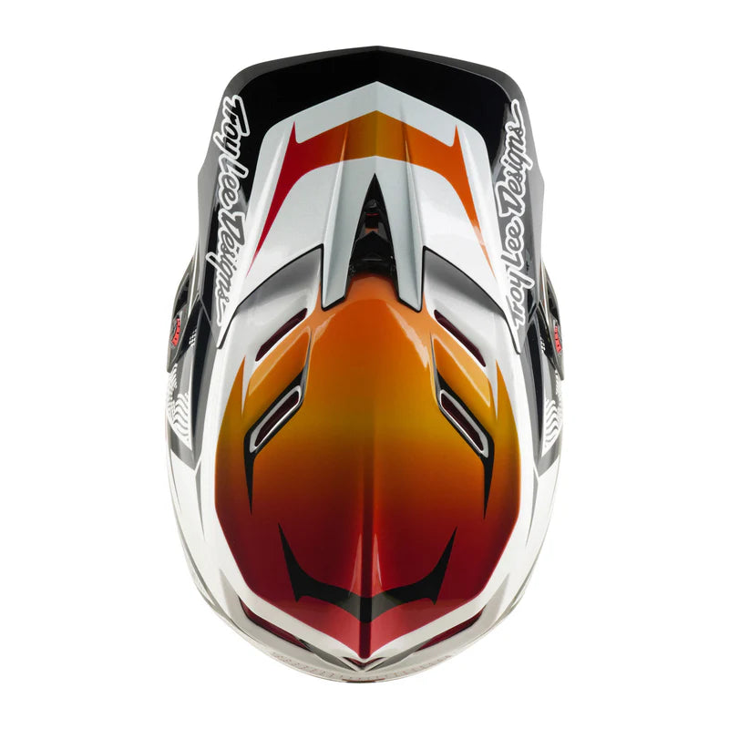 Troy Lee Designs D4 Composite Full Face Helmet - Lined Up - White
