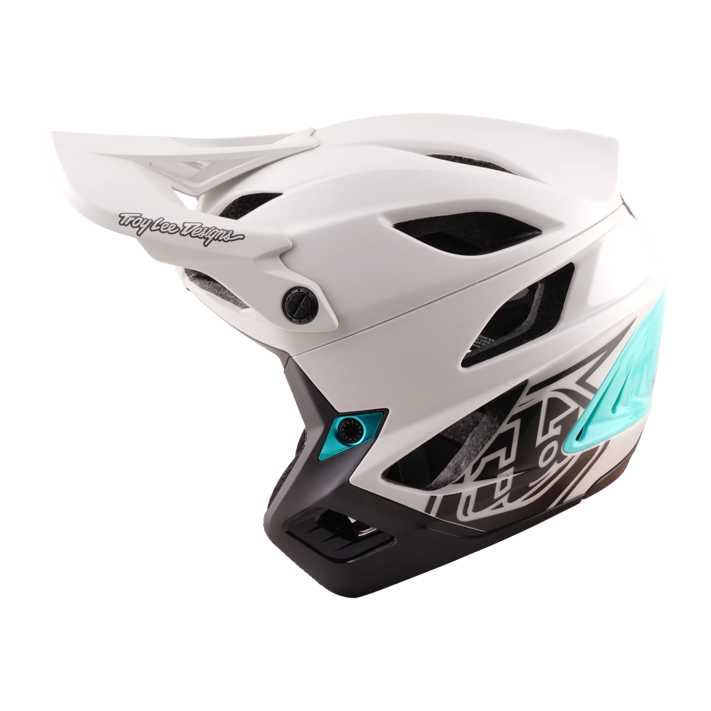 Troy Lee Designs Stage Stunt MIPS MTB Helmet - Drone - Pumice-Real Teal