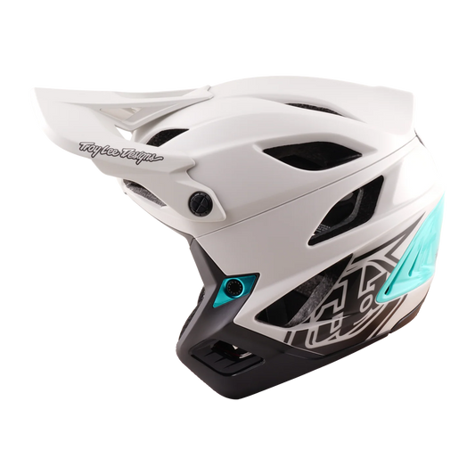Troy Lee Designs Stage Stunt MIPS MTB Helmet - Drone - Pumice-Real Teal