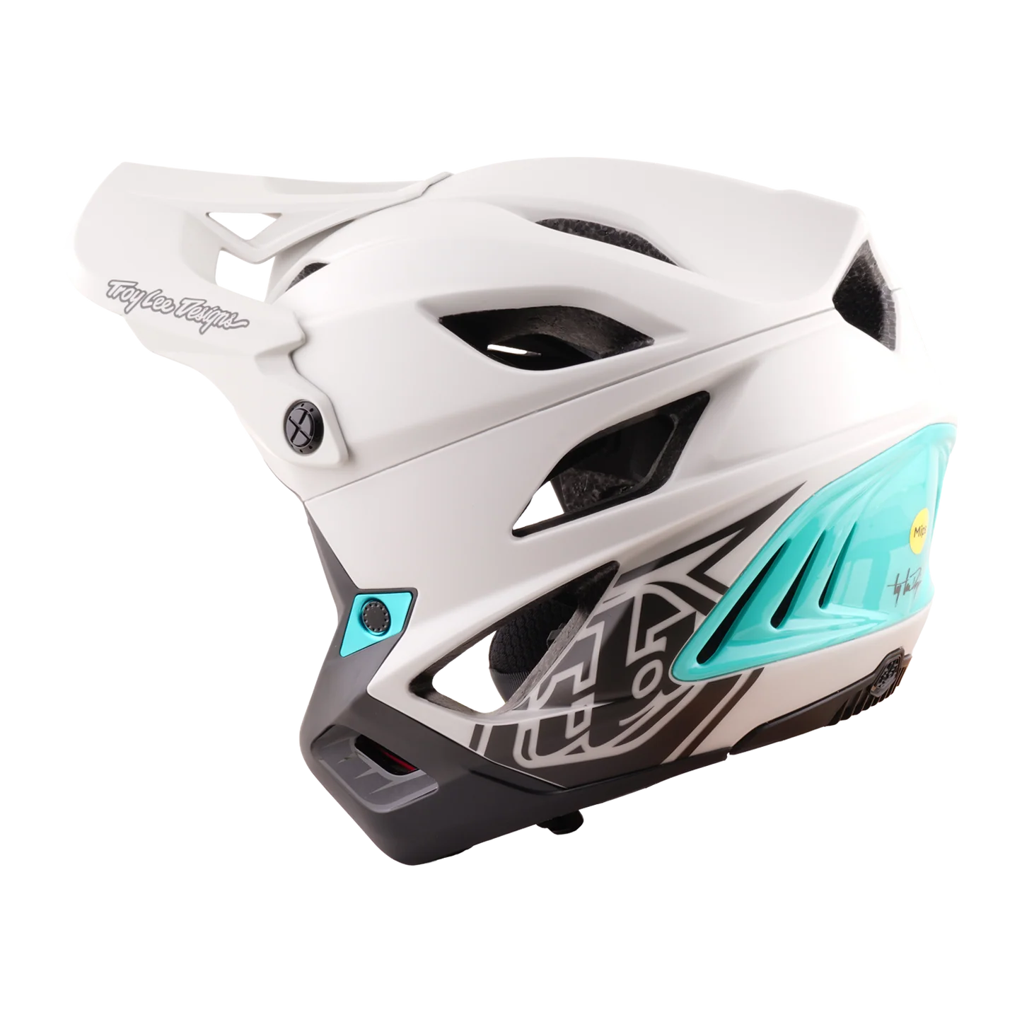 Troy Lee Designs Stage Stunt MIPS MTB Helmet - Drone - Pumice-Real Teal