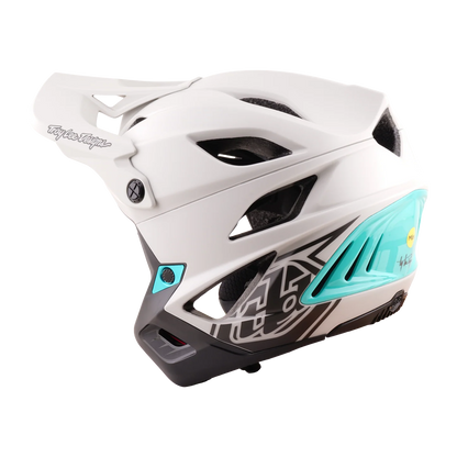 Troy Lee Designs Stage Stunt MIPS MTB Helmet - Drone - Pumice-Real Teal