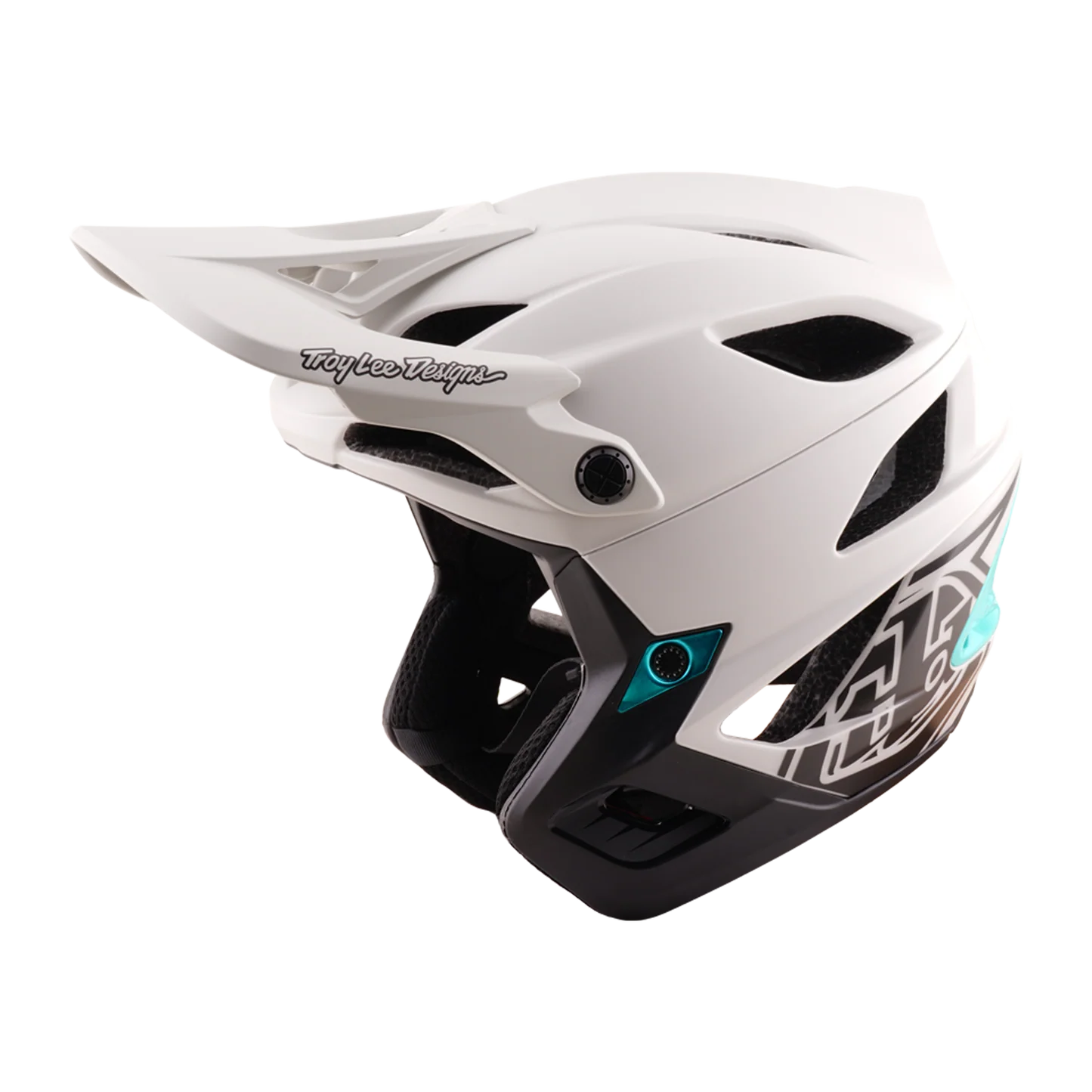 Troy Lee Designs Stage Stunt MIPS MTB Helmet - Drone - Pumice-Real Teal