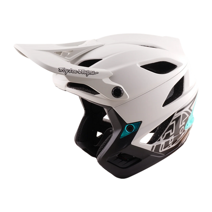 Troy Lee Designs Stage Stunt MIPS MTB Helmet - Drone - Pumice-Real Teal