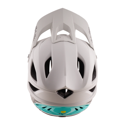 Troy Lee Designs Stage Stunt MIPS MTB Helmet - Drone - Pumice-Real Teal