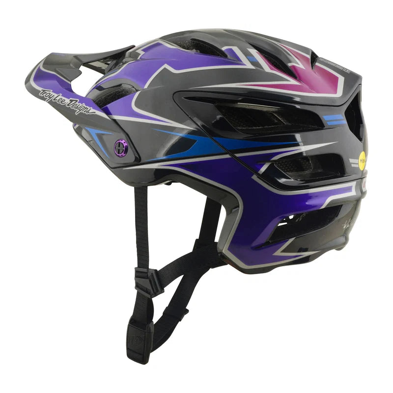 Troy Lee Designs A3 MIPS MTB Helmet - Mask - Black-Purple