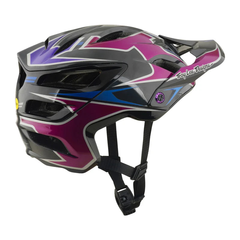 Troy Lee Designs A3 MIPS MTB Helmet - Mask - Black-Purple