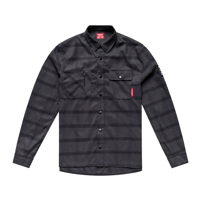 Troy Lee Designs Ruckus Ride Flannel Shirt - YD Plaid - Coal