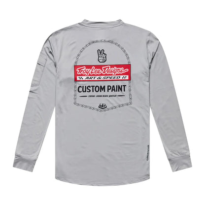 Troy Lee Designs Ruckus Long Sleeve Ride Tee - Custom Paint - Mid Gray