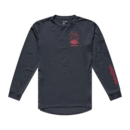 Troy Lee Designs Ruckus Long Sleeve Ride Tee - Ember - Carbon