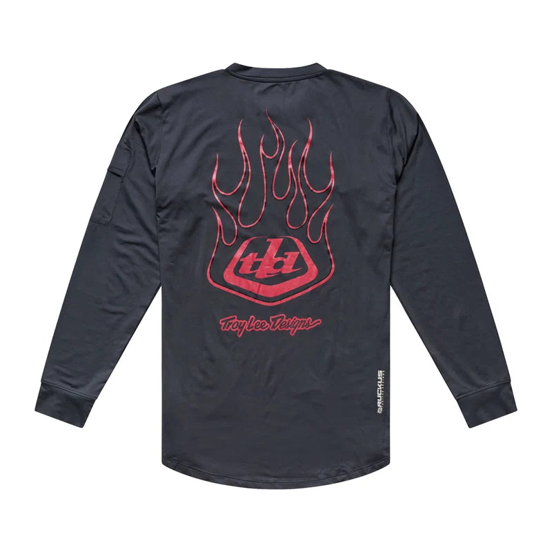 Troy Lee Designs Ruckus Long Sleeve Ride Tee - Ember - Carbon