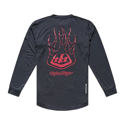 Troy Lee Designs Ruckus Long Sleeve Ride Tee - Ember - Carbon