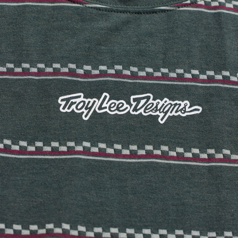 Troy Lee Designs Skyline Fakie Long Sleeve Ride Tee - Stripe - Dark Forest