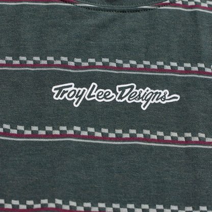 Troy Lee Designs Skyline Fakie Long Sleeve Ride Tee - Stripe - Dark Forest