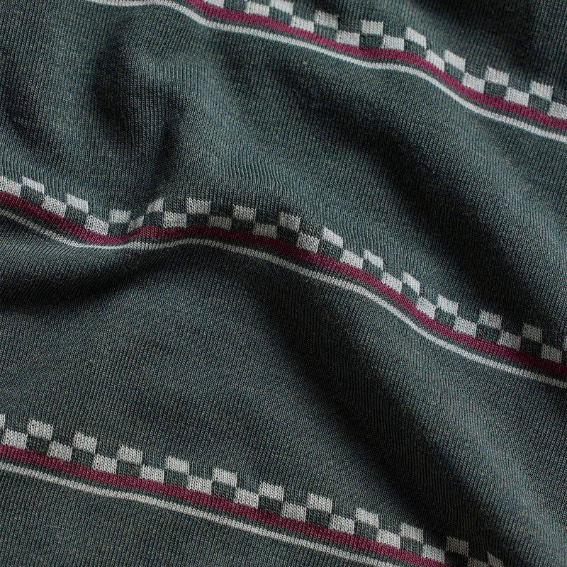 Troy Lee Designs Skyline Fakie Long Sleeve Ride Tee - Stripe - Dark Forest