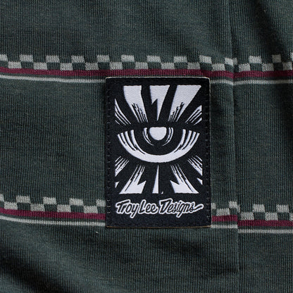 Troy Lee Designs Skyline Fakie Long Sleeve Ride Tee - Stripe - Dark Forest
