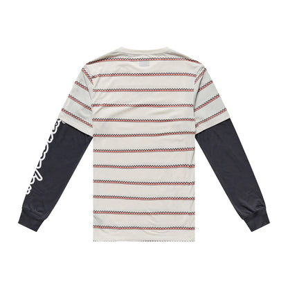 Troy Lee Designs Skyline Fakie Long Sleeve Ride Tee - Stripe - Pumice