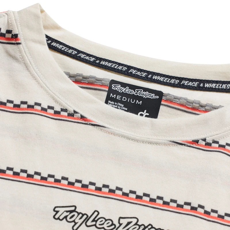 Troy Lee Designs Skyline Fakie Long Sleeve Ride Tee - Stripe - Pumice